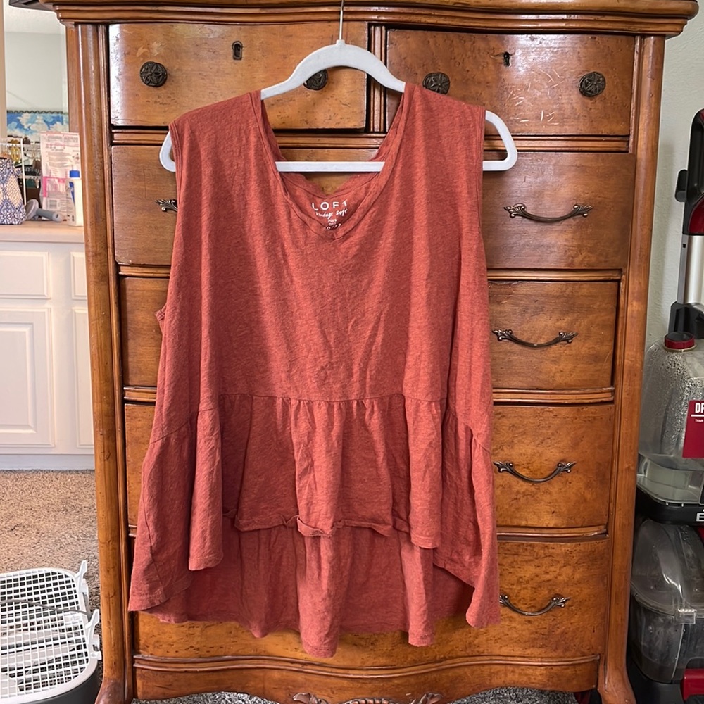 Loft Plus Size Soft Peplum Tank